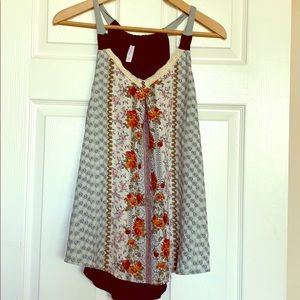 Xhilaration Floral Tank Top